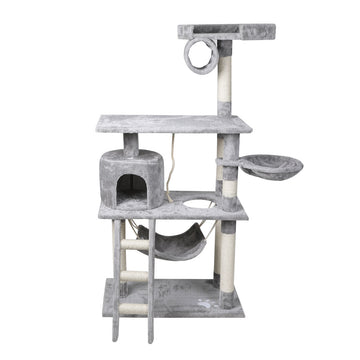 Cat Tree Beastie Scratching Post Pet Scratcher Condo Tower 140cm Grey PaWz